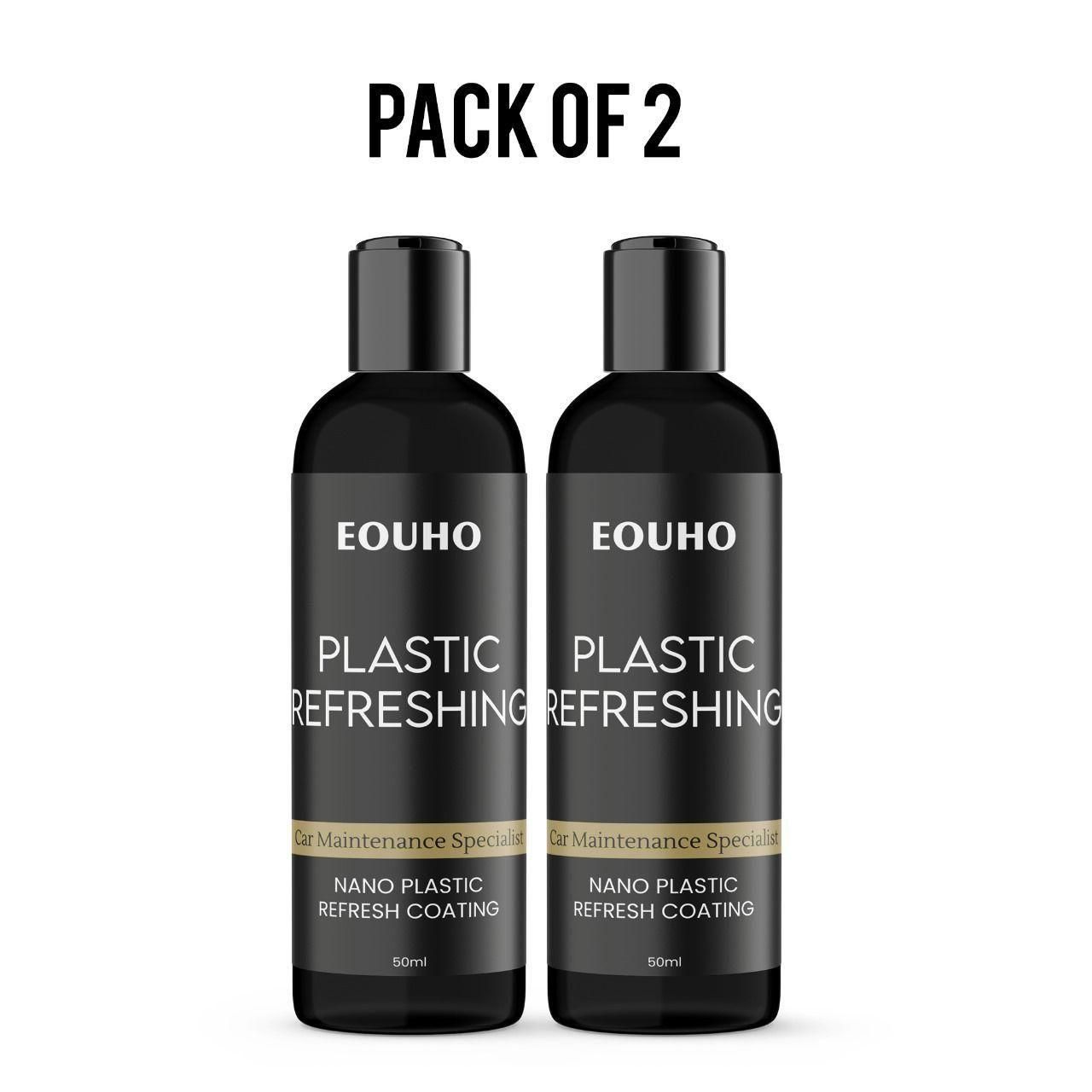 OUHOE Plastic Revitalizing Coating Agent, Nano Plastic Refreshing Coating, Plastic Parts Refurbish Agent for Car, Automotive Interior Cleaning Car Polishes(Pack Of 2)