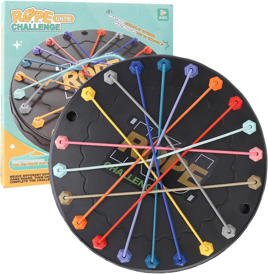 Rope Sorting Puzzle, Brainy Teaser Rope Strategy Board Game Logic Knots Untangling Table Toy